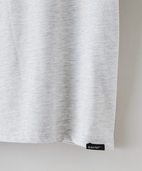SAVIER(サビアー)の「【SAVIER/サビアー】×【ZERO STAIN/ゼロステイン】コラボ 袖リブ クルーネック Tシャツ(Tシャツ/カットソー・メンズ・ホワイト/オフホワイト/ネイビー/ブラック・LARGE/MEDIUM)」の7枚目の写真