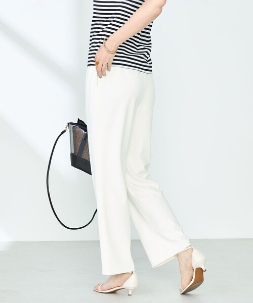 NOLLEY’S Sophi(ノーリーズソフィ)の「《セットアップ対応》ウォッシャブルマルチファンクションイージーセミフレアパンツ(その他パンツ・レディース・ブラック/オフホワイト・38/36/34)」の12枚目の写真