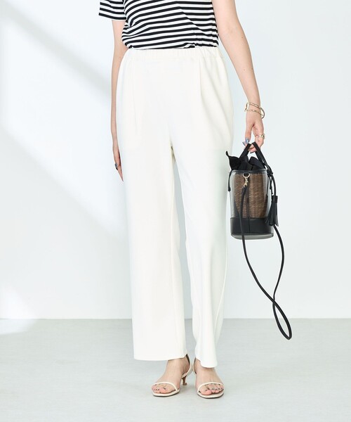 NOLLEY’S Sophi(ノーリーズソフィ)の「《セットアップ対応》ウォッシャブルマルチファンクションイージーセミフレアパンツ(その他パンツ・レディース・ブラック/オフホワイト・38/36/34)」の15枚目の写真