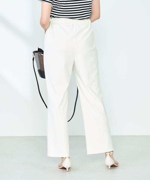 NOLLEY’S Sophi(ノーリーズソフィ)の「《セットアップ対応》ウォッシャブルマルチファンクションイージーセミフレアパンツ(その他パンツ・レディース・ブラック/オフホワイト・38/36/34)」の16枚目の写真