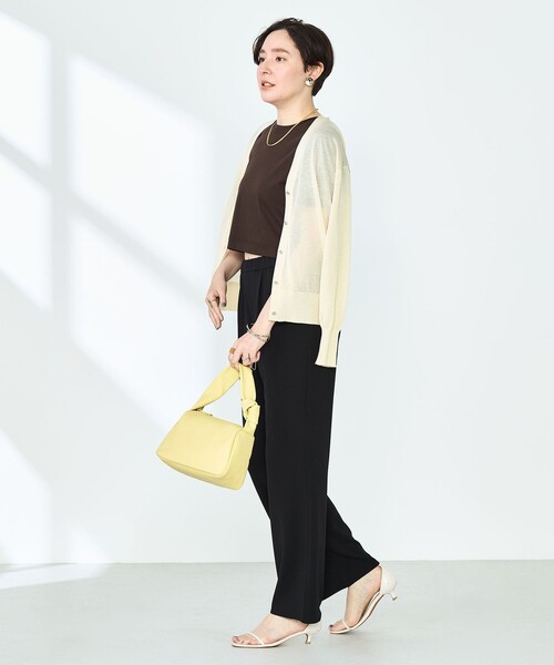 NOLLEY’S Sophi(ノーリーズソフィ)の「《セットアップ対応》ウォッシャブルマルチファンクションイージーセミフレアパンツ(その他パンツ・レディース・ブラック/オフホワイト・38/36/34)」の19枚目の写真