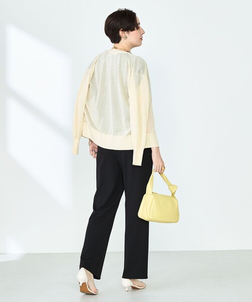 NOLLEY’S Sophi(ノーリーズソフィ)の「《セットアップ対応》ウォッシャブルマルチファンクションイージーセミフレアパンツ(その他パンツ・レディース・ブラック/オフホワイト・38/36/34)」の21枚目の写真