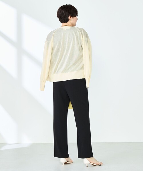 NOLLEY’S Sophi(ノーリーズソフィ)の「《セットアップ対応》ウォッシャブルマルチファンクションイージーセミフレアパンツ(その他パンツ・レディース・ブラック/オフホワイト・38/36/34)」の22枚目の写真