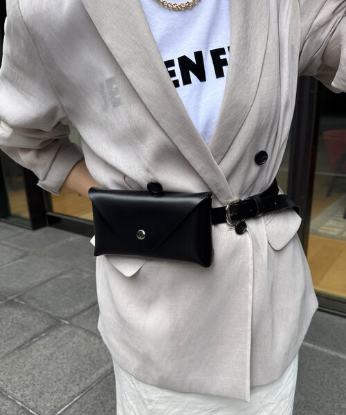 DouDou（ドゥドゥ）の「レザーベルトバッグ（ショルダーバッグ・レディース・イエロー/ブラウン/ブラック・FREE）」の5枚目の写真