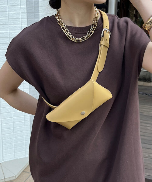 DouDou（ドゥドゥ）の「レザーベルトバッグ（ショルダーバッグ・レディース・イエロー/ブラウン/ブラック・FREE）」の12枚目の写真