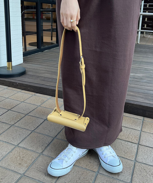 DouDou（ドゥドゥ）の「レザーベルトバッグ（ショルダーバッグ・レディース・イエロー/ブラウン/ブラック・FREE）」の15枚目の写真