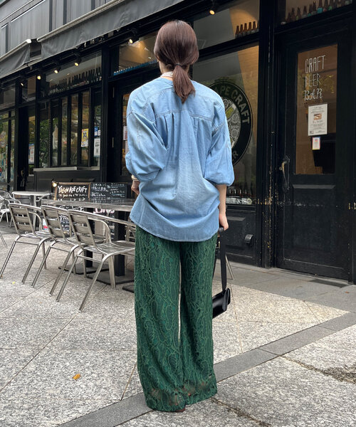 25ss ドゥドゥ　doudou デニムＶＶシャツ Ｖネック　美品 25ss ドゥドゥ doudou デニムVVシャツ Vネック 美品 - メルカリ