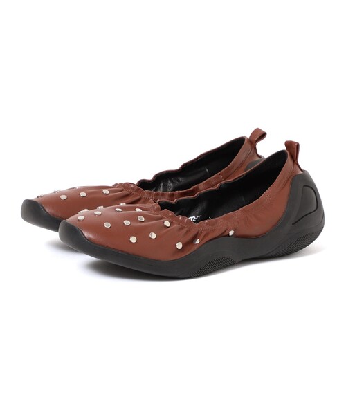 Ray BEAMS（レイビームス）の「MOHI / スタッズ シューズ（バレエシューズ・レディース・ダークブラウン/ブラック・38/37/36/39）」の5枚目の写真