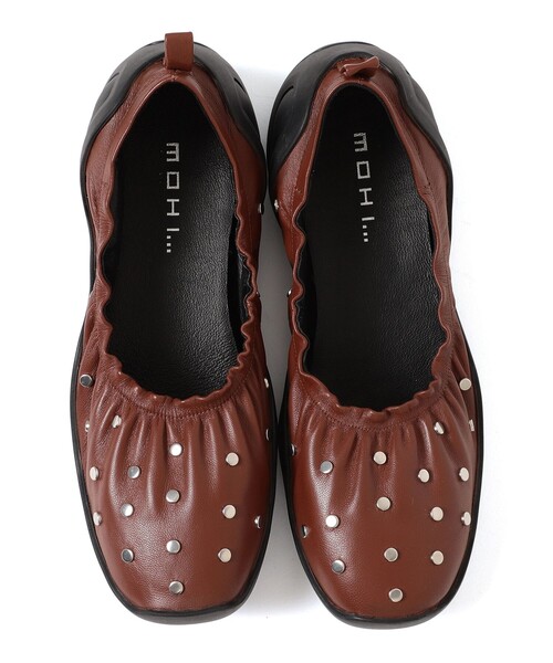 Ray BEAMS（レイビームス）の「MOHI / スタッズ シューズ（バレエシューズ・レディース・ダークブラウン/ブラック・38/37/36/39）」の7枚目の写真