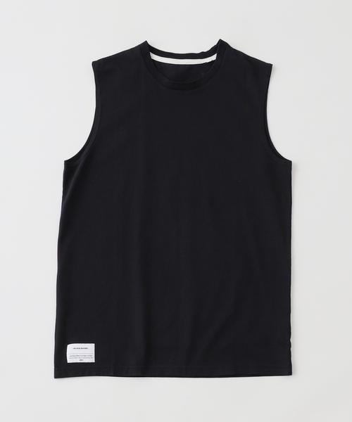 THE INOUE BROTHERS(ザイノウエブラザーズ)の「THE INOUE BROTHERS / ザ イノウエブラザーズ No Sleeve Top(Tシャツ/カットソー・メンズ・ブラック/ホワイト・MEDIUM/LARGE)」の1枚目の写真