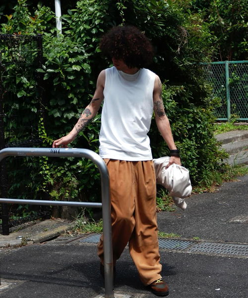 THE INOUE BROTHERS(ザイノウエブラザーズ)の「THE INOUE BROTHERS / ザ イノウエブラザーズ No Sleeve Top(Tシャツ/カットソー・メンズ・ブラック/ホワイト・MEDIUM/LARGE)」の10枚目の写真