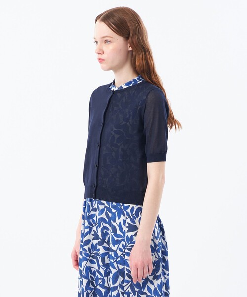 MACKINTOSH PHILOSOPHY(マッキントッシュ フィロソフィー)の「【Heavenly Sheer Knit】 ハーフスリーブカーディガン(カーディガン/ボレロ・レディース・オレンジ/ダークネイビー/グレー系その他/カーキ・38/36)」の7枚目の写真