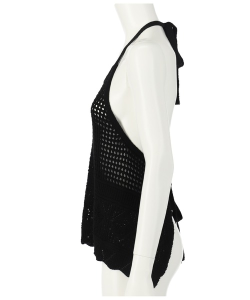 anap mimpi（アナップミンピ）の「裾スカラップ 透かし編みホルター キャミソール（キャミソール・レディース・キナリ/ブラック・FREE）」の16枚目の写真