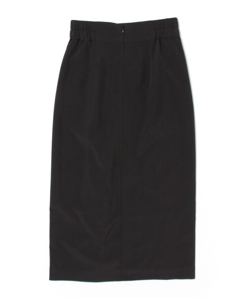 m.f.editorial（エムエフエディトリアル）の「【接触冷感 ウォッシャブル】m.f.エディトリアルレディース 杢調 ラップ風ロングスカート(セットアップ可能)（スーツスカート・レディース・ブラック・S/LARGE/MEDIUM/X-LARGE）」の2枚目の写真