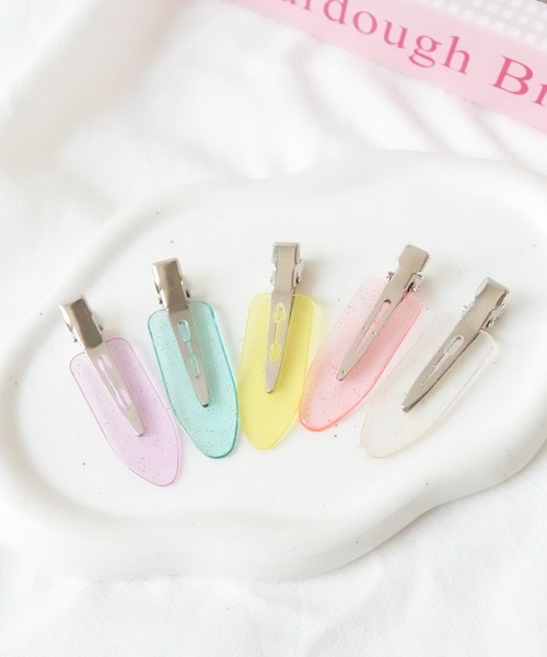 専用。写真の通りヘアピンなし Port / ポート 】 6個セット ラメ マルチ ヘアピン / 透明 ヘア