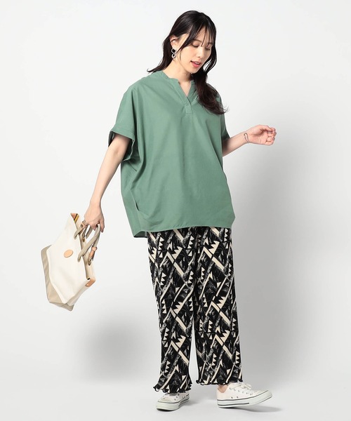 Grand PARK（グランドパーク）の「エスニック柄カットスムースパンツ（その他パンツ・レディース・ブラック×ホワイト/ネイビー系・FREE）」の14枚目の写真