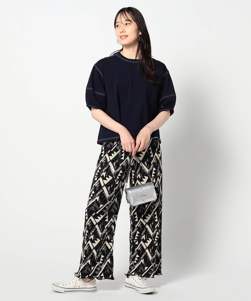 Grand PARK（グランドパーク）の「エスニック柄カットスムースパンツ（その他パンツ・レディース・ブラック×ホワイト/ネイビー系・FREE）」の13枚目の写真