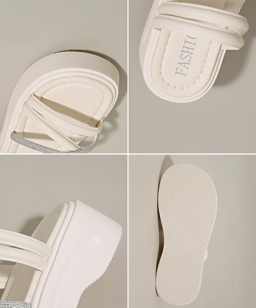 Miniministore(ミニミニストア)の「厚底サンダル クロスストラップ夏靴 軽量(サンダル・レディース・ブラック/アイボリー・24.0cm/23.5cm/23.0cm/22.5cm/24.5cm)」の21枚目の写真
