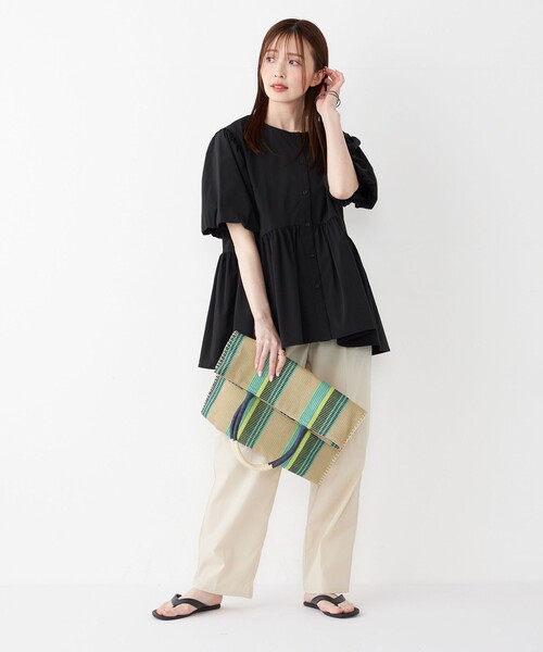 SHIPS Colors(シップス カラーズ)の「SHIPS Colors:〈接触冷感・UVカット・撥水〉マルチファンクション 羽織 シャツ◇(シャツ/ブラウス・レディース・ブラック/ブルー/ベージュ・ONE SIZE)」の20枚目の写真
