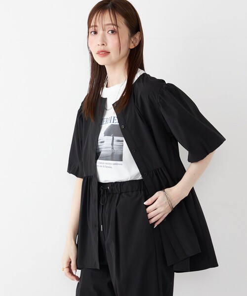 SHIPS Colors(シップス カラーズ)の「SHIPS Colors:〈接触冷感・UVカット・撥水〉マルチファンクション 羽織 シャツ◇(シャツ/ブラウス・レディース・ブラック/ブルー/ベージュ・ONE SIZE)」の17枚目の写真