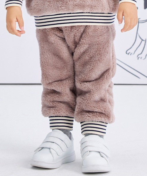 combimini(コンビミニ)の「ふわふわボア裾リブパンツ(ワオキツネザル)(その他パンツ・キッズ・ライトベージュ/スモークピンク/ネイビー・80/90/100/110/120)」の3枚目の写真