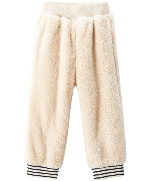 combimini(コンビミニ)の「ふわふわボア裾リブパンツ(ワオキツネザル)(その他パンツ・キッズ・ライトベージュ/スモークピンク/ネイビー・80/90/100/110/120)」の1枚目の写真