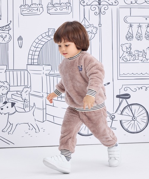 combimini(コンビミニ)の「ふわふわボア裾リブパンツ(ワオキツネザル)(その他パンツ・キッズ・ライトベージュ/スモークピンク/ネイビー・80/90/100/110/120)」の5枚目の写真