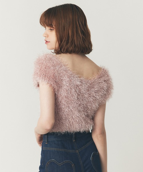 DEICY（デイシー）の「ラメシャギーショートニット（ニット/セーター・レディース・ベビーピンク/アイボリー/ピンク・FREE）」の18枚目の写真