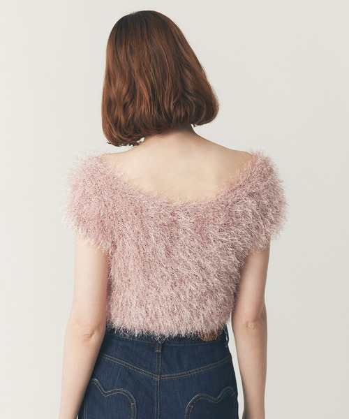 DEICY（デイシー）の「ラメシャギーショートニット（ニット/セーター・レディース・ベビーピンク/アイボリー/ピンク・FREE）」の19枚目の写真