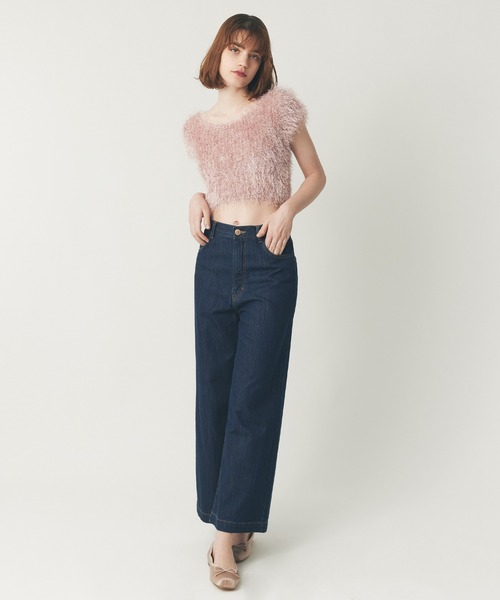 DEICY（デイシー）の「ラメシャギーショートニット（ニット/セーター・レディース・ベビーピンク/アイボリー/ピンク・FREE）」の9枚目の写真