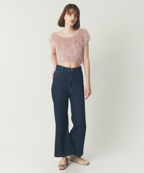 DEICY（デイシー）の「ラメシャギーショートニット（ニット/セーター・レディース・ベビーピンク/アイボリー/ピンク・FREE）」の10枚目の写真