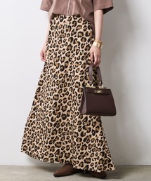 CHIC STYLE | レオパード柄ナローマキシスカート＜大きいサイズ有＞シックスタイル(スカート)
