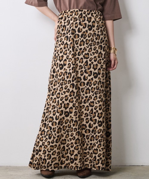 CHIC STYLE（シックスタイル）の「レオパード柄ナローマキシスカート＜大きいサイズ有＞シックスタイル（スカート・レディース・グレー系/ブラウン系・5L/4L/3L/LL/L/M）」の19枚目の写真