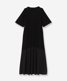 【洗える】シルケットドッキングワンピース
