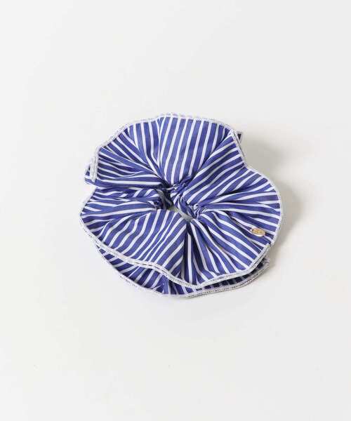 SMELLY（スメリー）の「ストライプボリュームシュシュ（ヘアゴム・レディース・ブラウン/ブルー・-）」の9枚目の写真