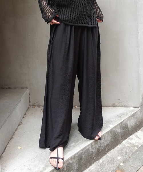 CORNERS（コーナーズ）の「リネンライクイージーパンツ（その他パンツ・レディース・ベージュ/アイボリー/ブラック・M）」の7枚目の写真