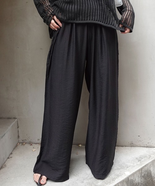 CORNERS（コーナーズ）の「リネンライクイージーパンツ（その他パンツ・レディース・ベージュ/アイボリー/ブラック・M）」の5枚目の写真