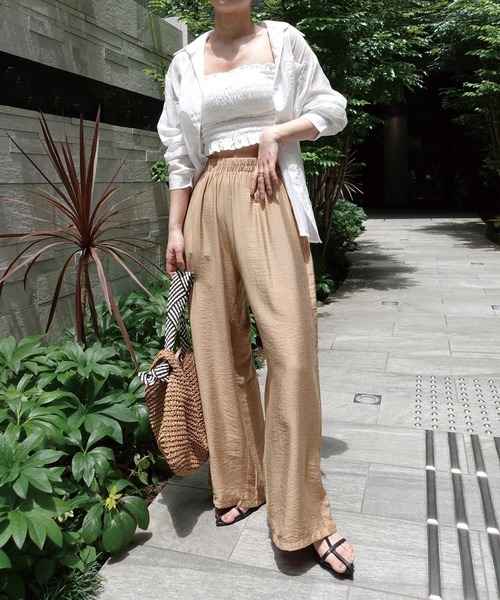 CORNERS（コーナーズ）の「リネンライクイージーパンツ（その他パンツ・レディース・ベージュ/アイボリー/ブラック・M）」の21枚目の写真