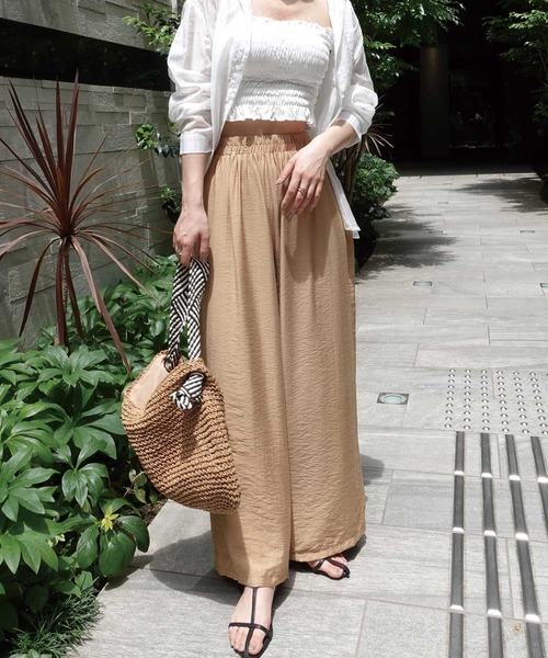 CORNERS（コーナーズ）の「リネンライクイージーパンツ（その他パンツ・レディース・ベージュ/アイボリー/ブラック・M）」の20枚目の写真