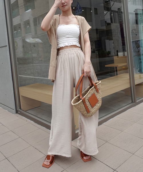 CORNERS（コーナーズ）の「リネンライクイージーパンツ（その他パンツ・レディース・ベージュ/アイボリー/ブラック・M）」の15枚目の写真