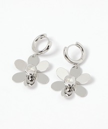 フラワーフープピアス
