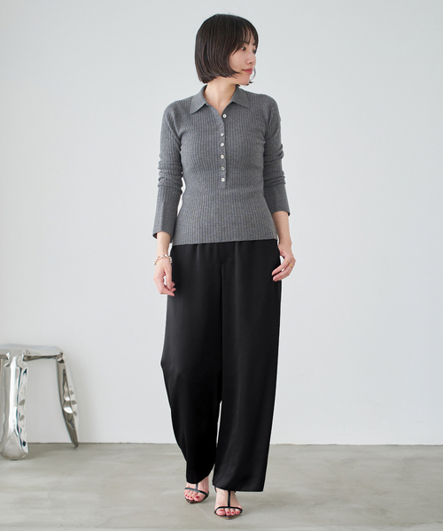 サテンイージーパンツ（その他パンツ）｜IENA（イエナ）のファッション  