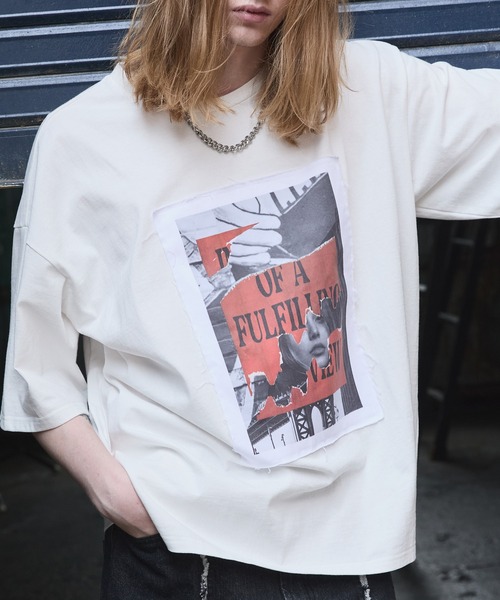 ANEDIST（アンディスト）の「グラフィックプリントTシャツ（Tシャツ/カットソー・メンズ・チャコールグレー/ブラック/ホワイト・L/M）」の2枚目の写真