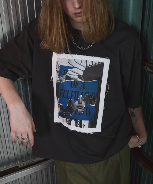 ANEDIST（アンディスト）の「グラフィックプリントTシャツ（Tシャツ/カットソー・メンズ・チャコールグレー/ブラック/ホワイト・L/M）」の14枚目の写真