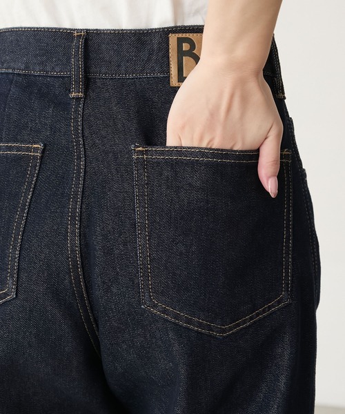 BONLECILL（ボンルシール）の「【デニムジャケットとセットアップ対応】パリジェンヌセミフレアデニムパンツ（デニムパンツ・レディース・ネイビー/ブラック・S/M/L）」の7枚目の写真