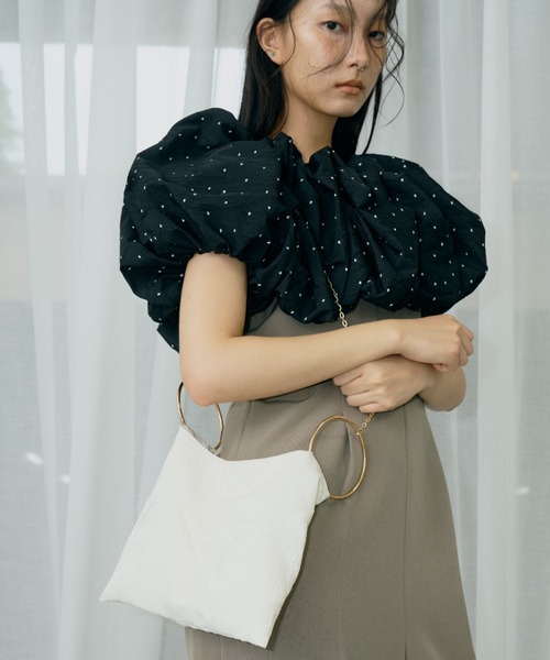 【adelio】♡クリームバルーントップドレス♡ 門りょうちゃん着用 XSサイズあり【Glossy/グロッシー】ホルター