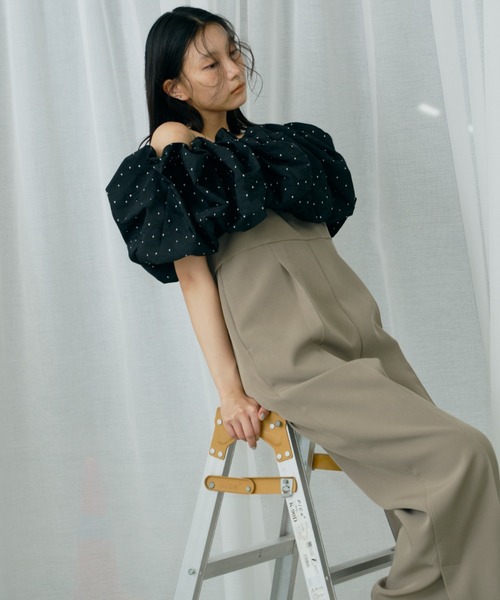 ANDRESD ボリューム袖 トップス DONOBAN チュニック 「ANDRESD」decorative tulle tops チュール