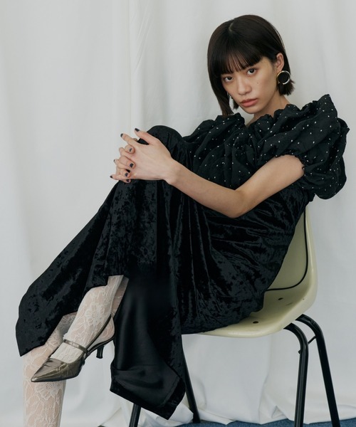 新品 ANDRESD クラウドライクバルーントップス ブラック M クラウドライクバルーントップス / cloud like baloon tops