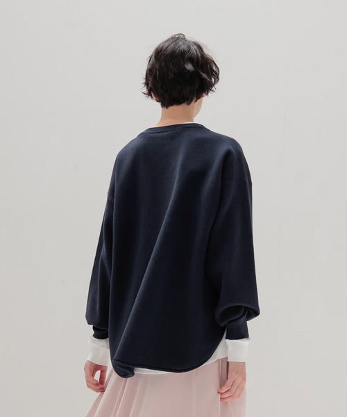 DRESSLAVE（ドレスレイブ）の「cotton cashmere sweatshirt(コットンカシミヤスウェット)（スウェット・レディース・ホワイト/ネイビー・38）」の4枚目の写真