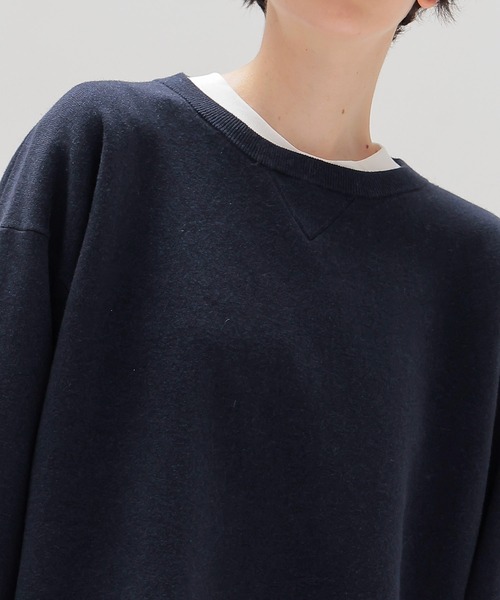 DRESSLAVE（ドレスレイブ）の「cotton cashmere sweatshirt(コットンカシミヤスウェット)（スウェット・レディース・ホワイト/ネイビー・38）」の5枚目の写真